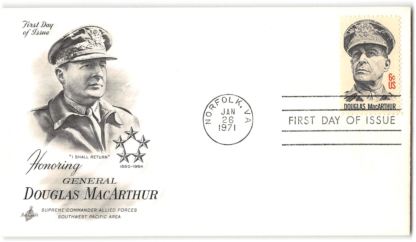 US #1424 FDC, 1971, Art Craft