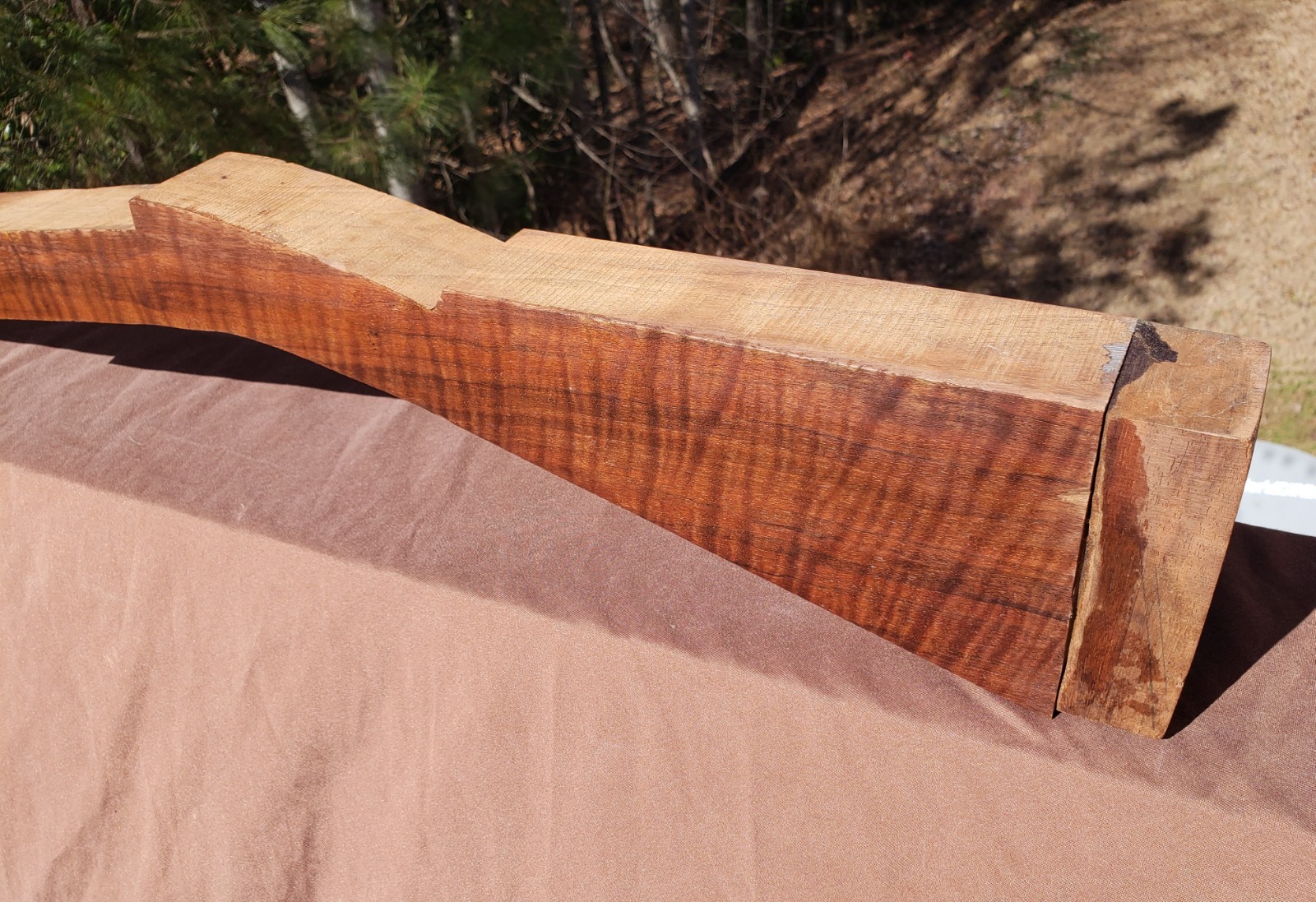 🔥 HIGHLY FIGURED CURLY TIGER CLARO WALNUT MUZZLELOADER RIFLE HAWKEN STOCK Blank