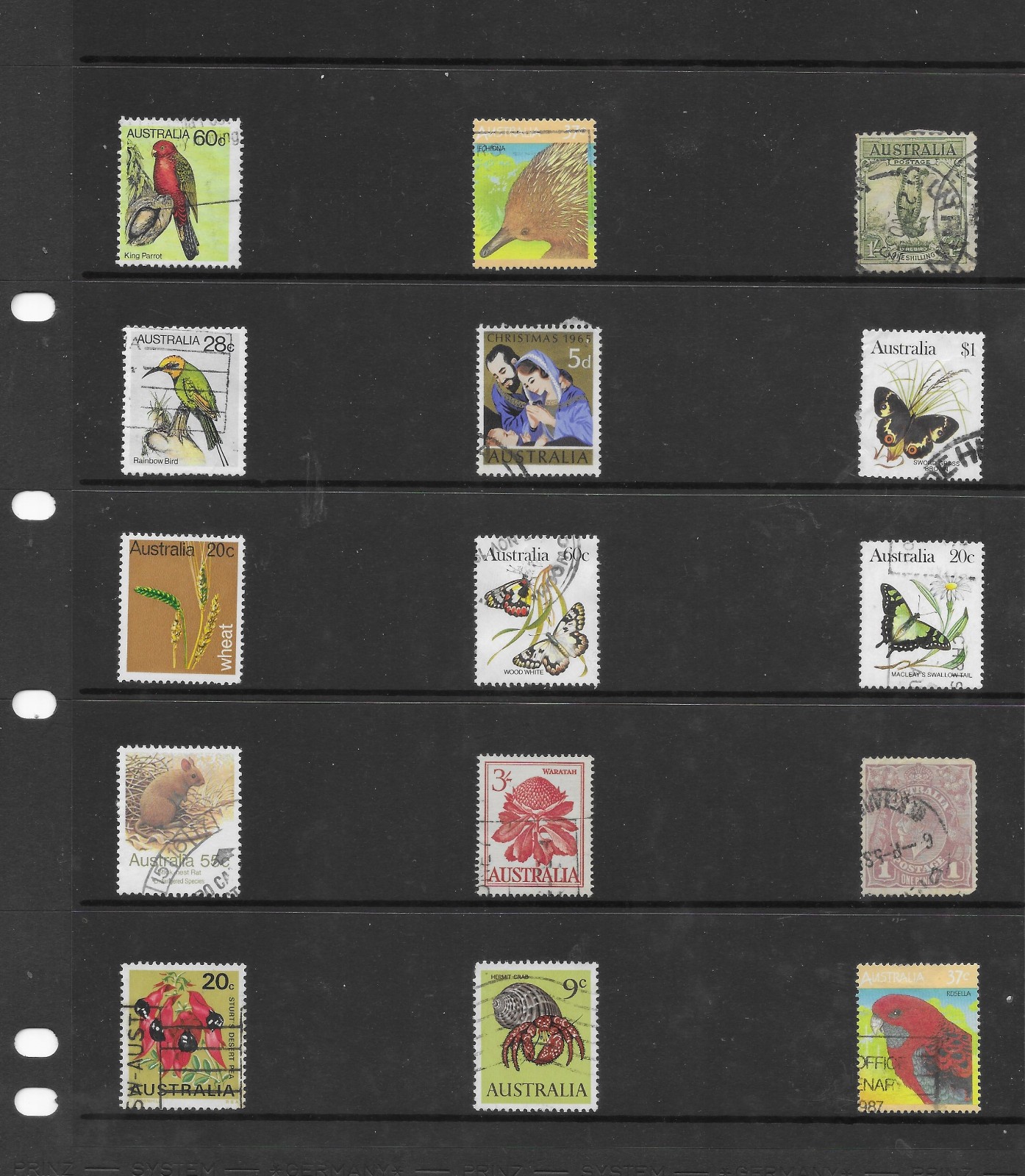 Australia 15 sheets used stamps (sheets not included)