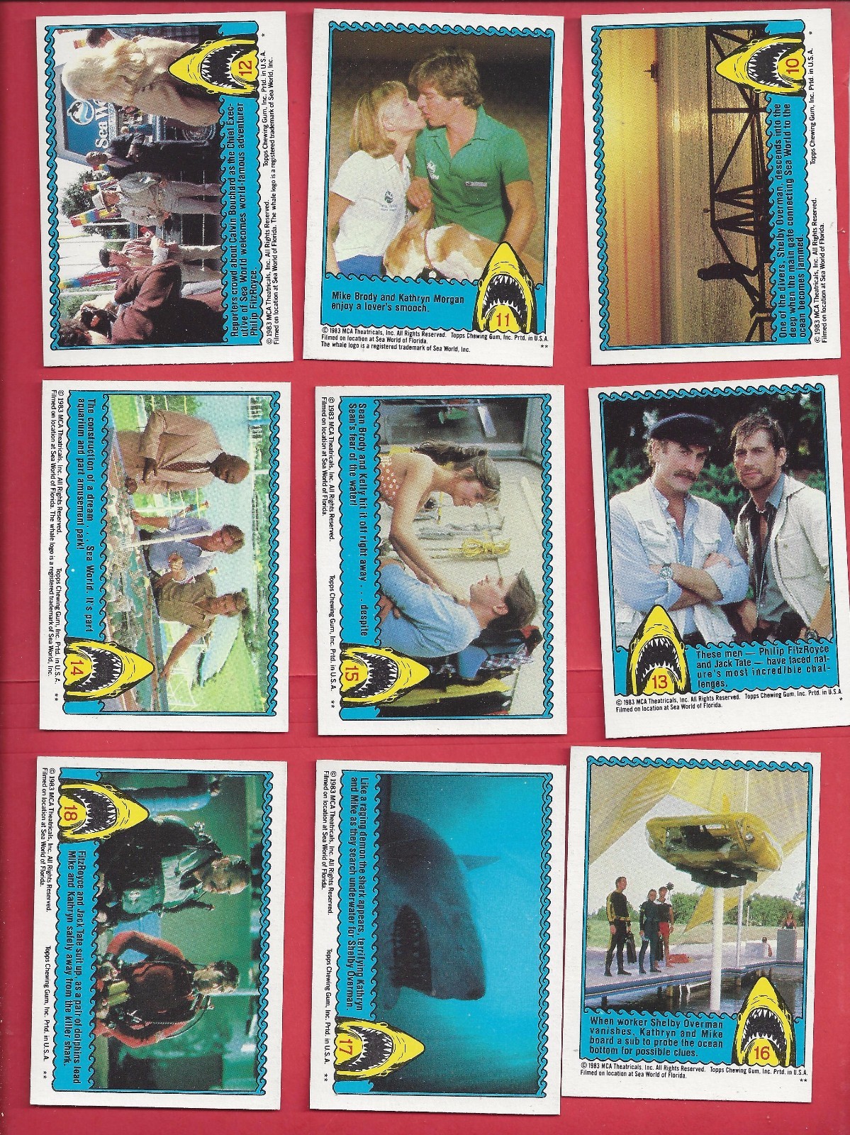 1983 Topps Jaws 3-D Complete set 1 to 44 nm to mint
