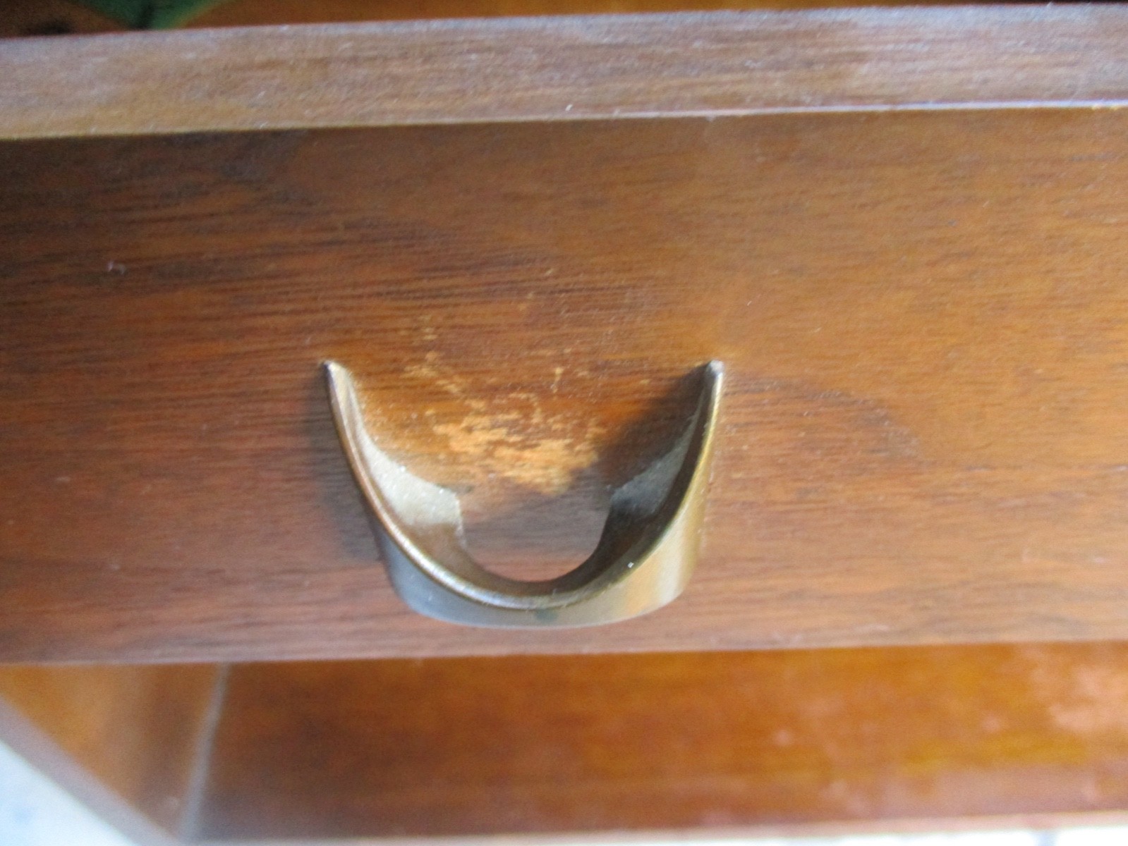 Broyhill Brasilia 1962 Mid Century 2 Drawer/1 Shelf Wood & Brass Bookcases Set/2