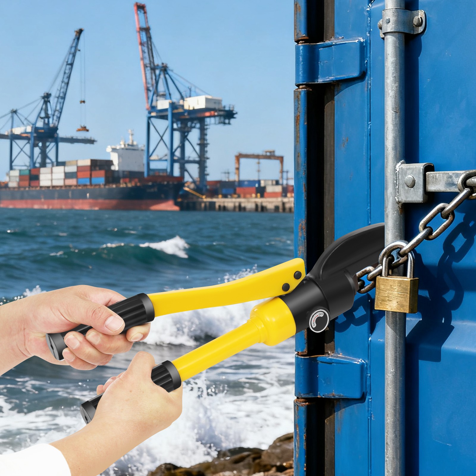 8T Rebar Cutter Portable Electric Hydraulic 4mm-16mm Cutter W/ 1 Allen Wrench