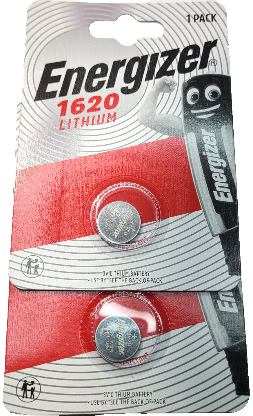 2 PACK ENERGIZER ECR1620 CR1620 Lithium Bat. (GREAT EXPIRE 06/34) FREE TRACKING