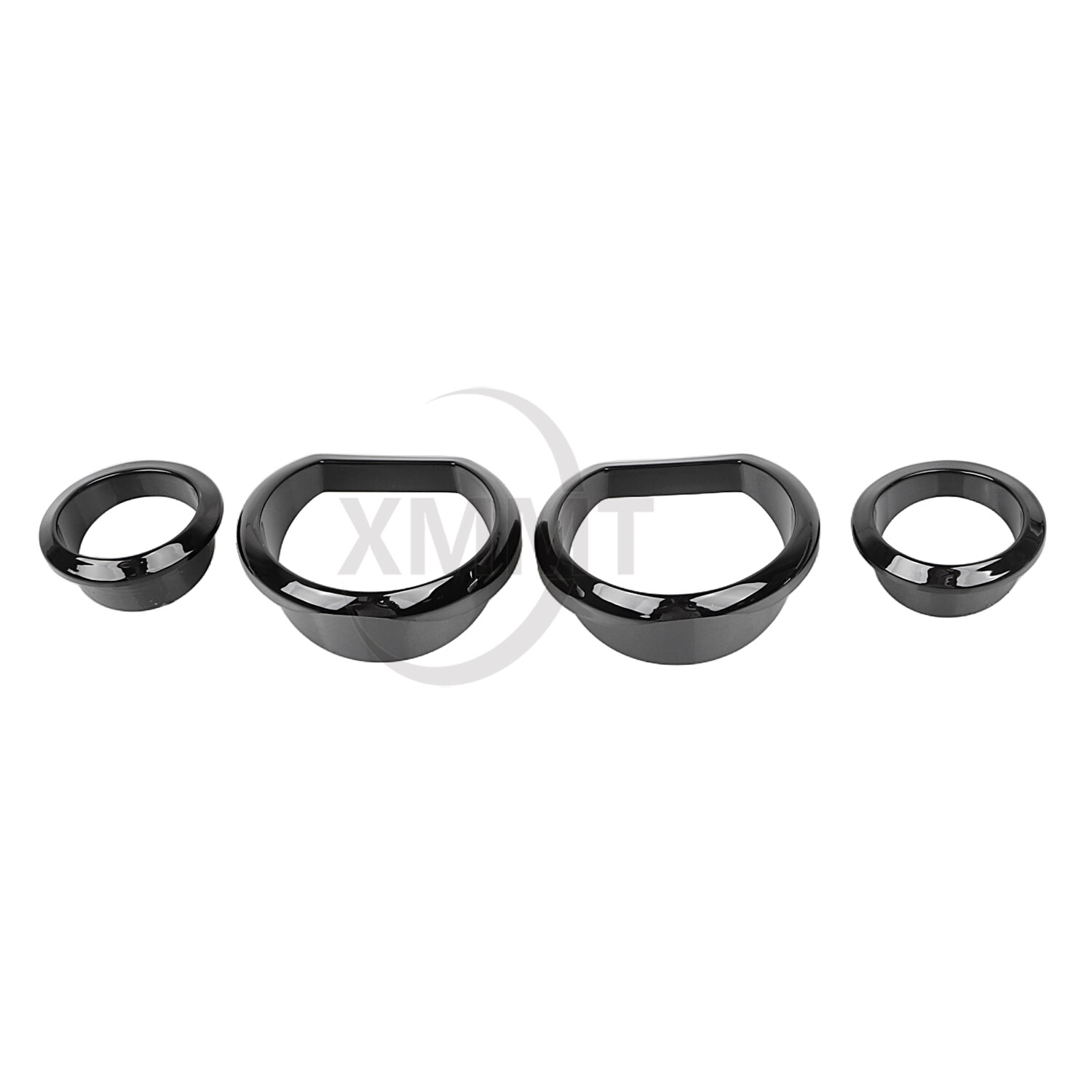 Black Gauge Bezel Trim Ring Kit For Harley Street Glide FLHX Special FLHXS 14-23
