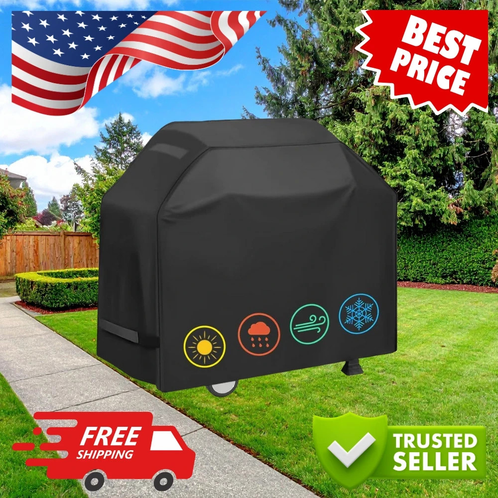BBQ Gas Grill Cover Barbecue Waterproof Outdoor Heavy Duty UV Protection 57 Inch