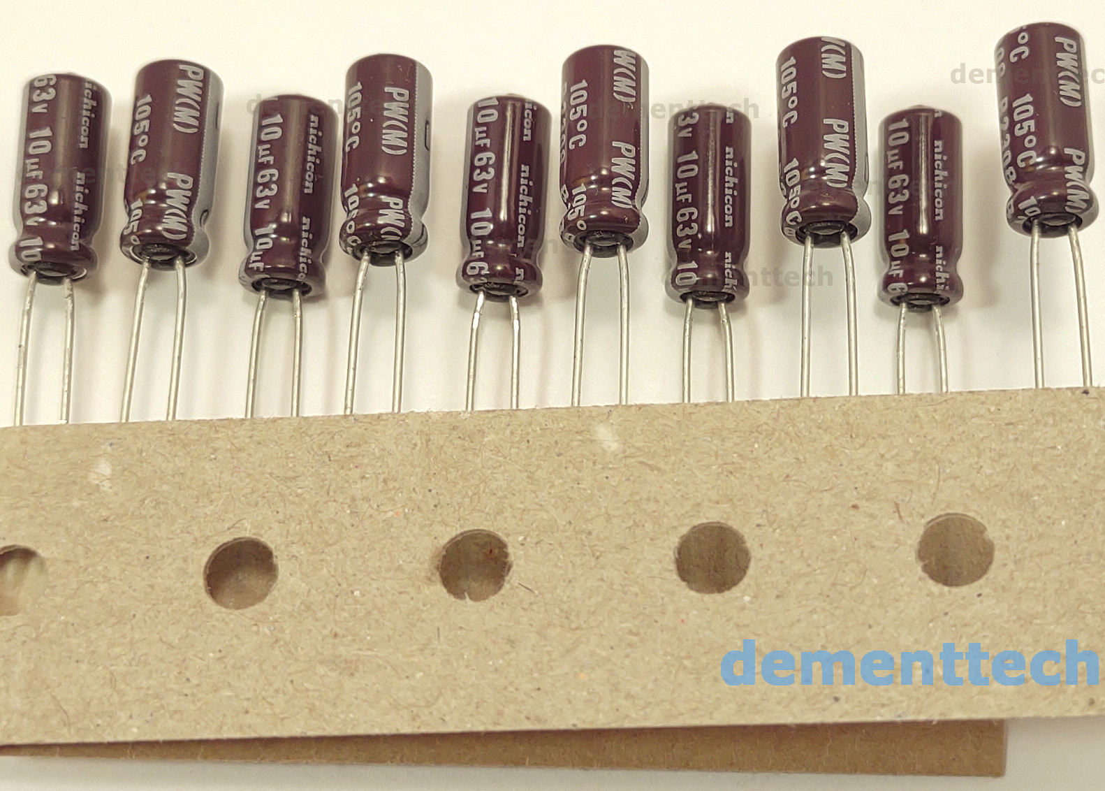 10x Nichicon PW 10uF 63V Low-ESR Impedance 105C radial capacitors caps 5mm 5x11