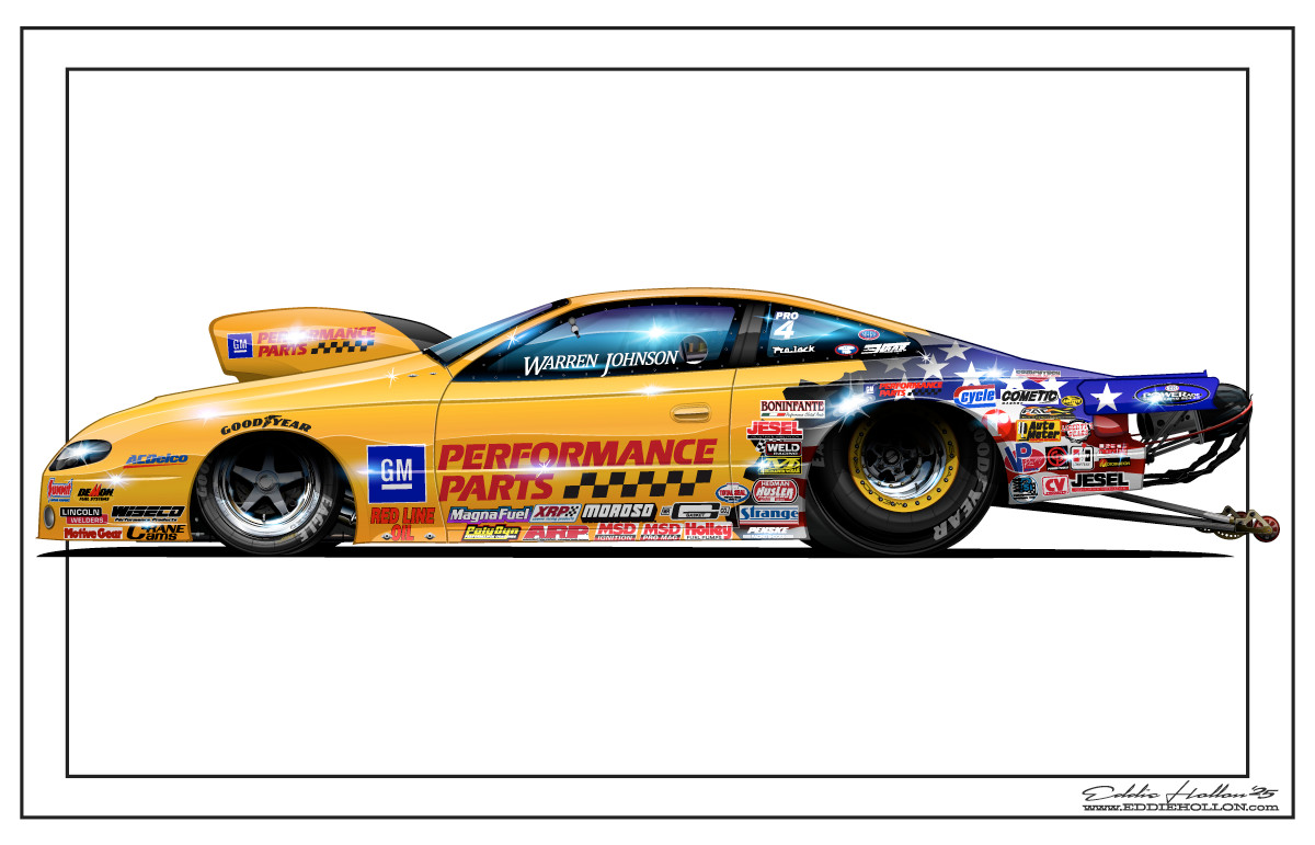 Warren Johnson's GM Performance 07 GTO Pro Stock 28X18" Poster (Ships Free) 115