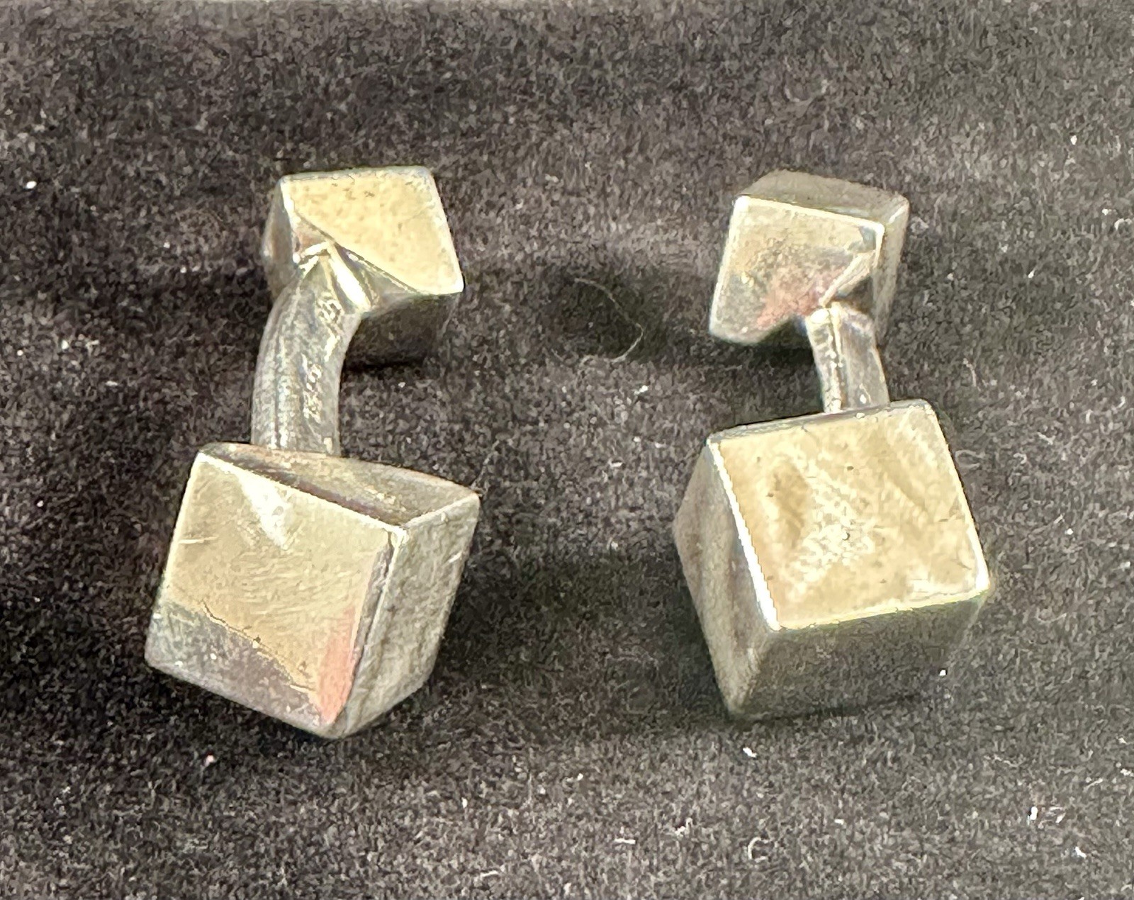 Tiffany & Co Frank Gehry Cube 925 Sterling Cufflinks 21.56g SELLER COLLECTION
