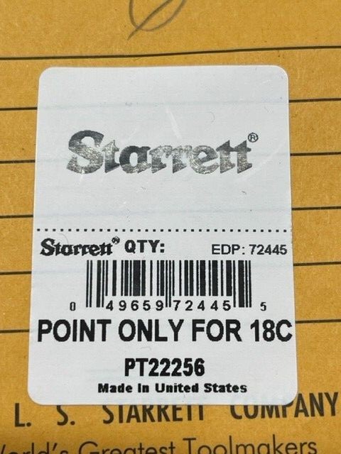 Starrett PT22256 Point Only for 18C & 818 Automatic Center Punches, IN STOCK