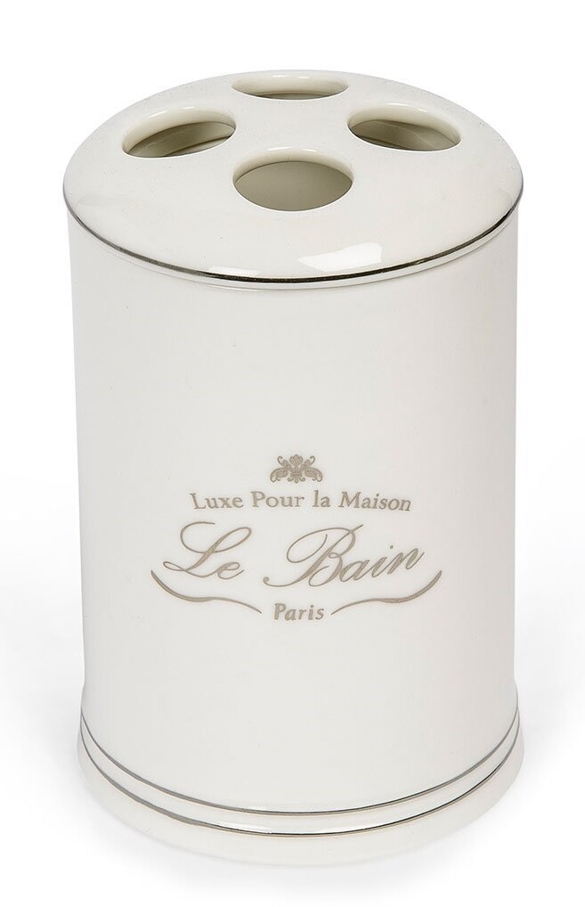 Le Bain Bath Accessories Porcelain With Glazed Finish White Color