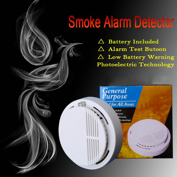 4-Pack Smoke Alarm Detectors, Home Fire Safety Sensors with Built-in Batteries