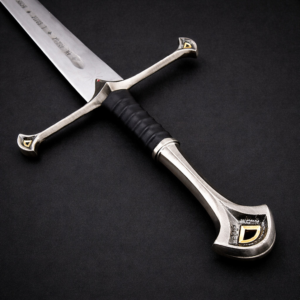 King Aragorn Anduril Narsil Sword with Scabbard, LOTR Sword