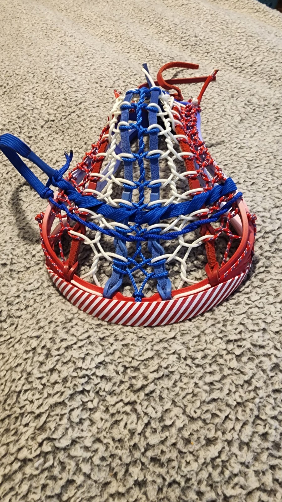 Custom Dyed Traditional Strung STX Ultra Power - Pita Pocket - Red, White, Blue