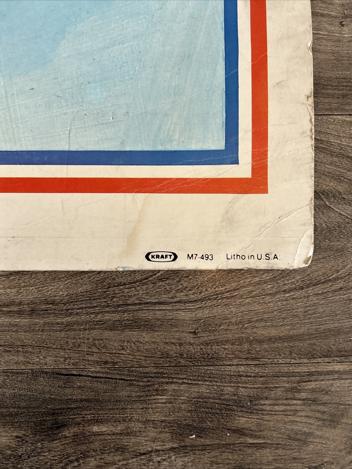 Vintage 1970s RARE 38" x 25" RODEO DAYS Bull Riding Cowboy Poster Kraft READ HTF