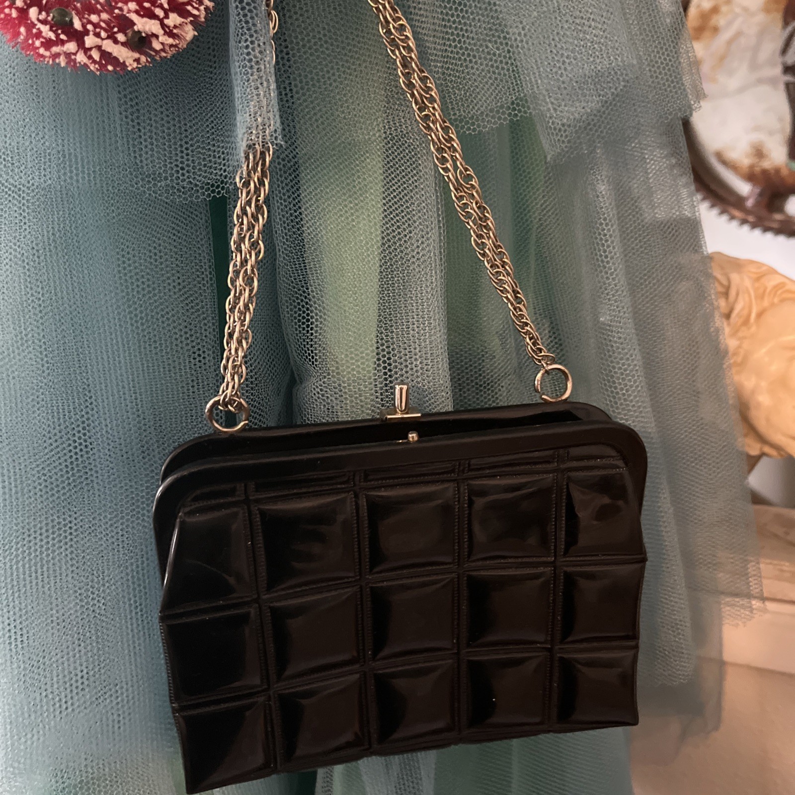 Fabulous Deco Antique Vintage Bagline of California clutch purse chocobar look