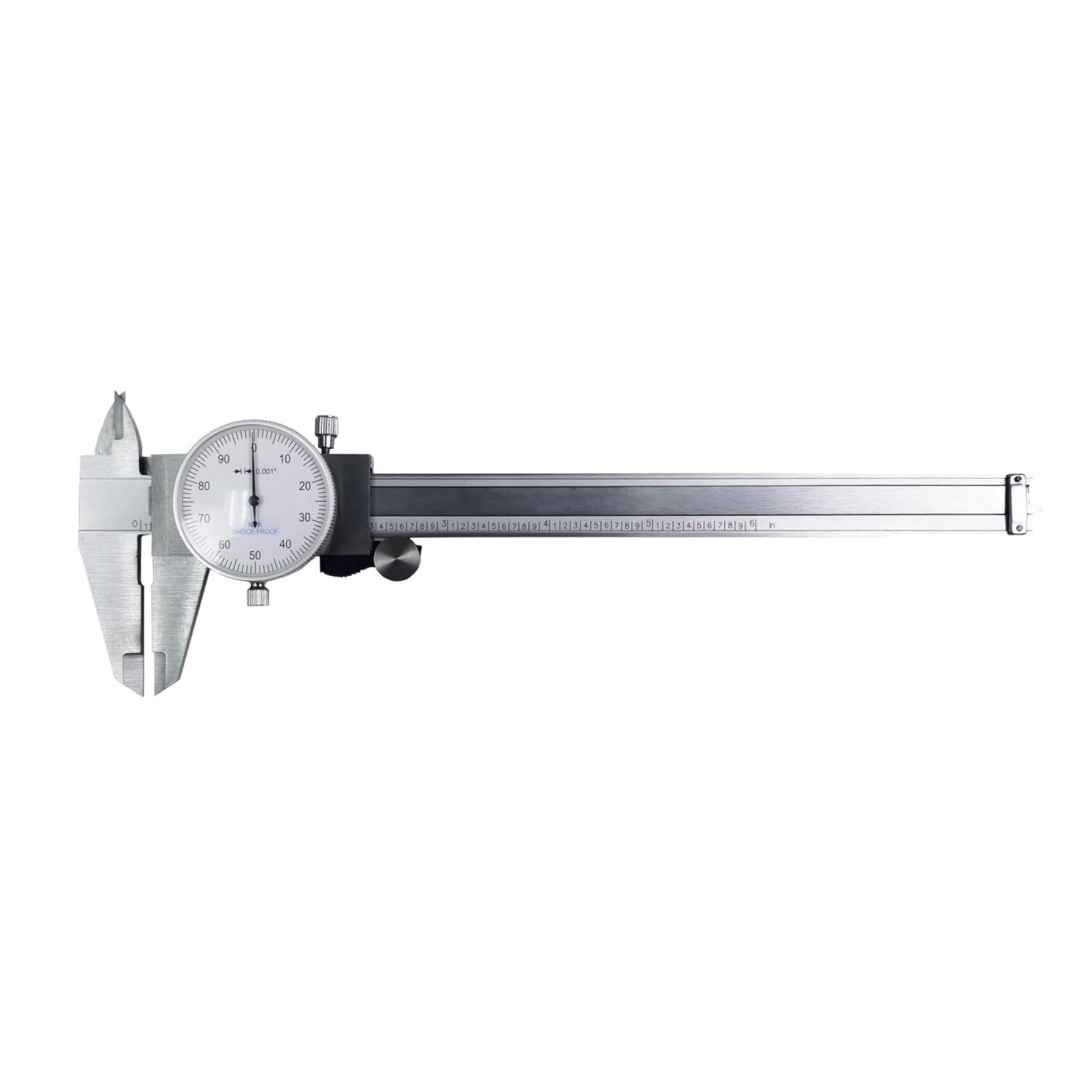 HFS(R) 0- 6" Stainless 4 Way Dial Caliper Imperial Caliper .001" Shock Proof