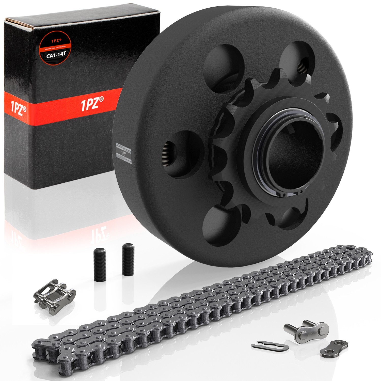 Go Kart Centrifugal Clutch 1 inch Bore 14T 14 Tooth With #40/41/420 Chain 13HP