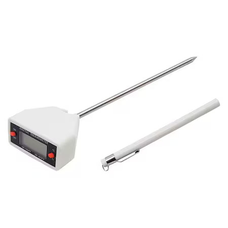 4-3/4" Stem Digital Pocket Thermometer, -58 Degrees To 572 Degrees F, 23Nu20