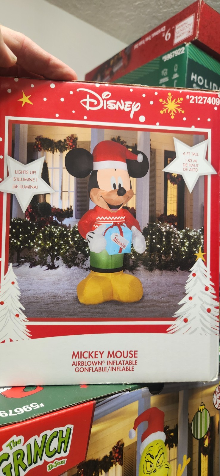 NEW! Gemmy 6' Disney Mickey Mouse Christmas Airblown Inflatable Yard Decoration