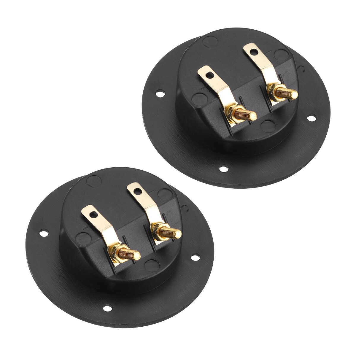 2Pcs Speaker Box Terminal Round Spring Cup Connector Subwoofer Enclosure New