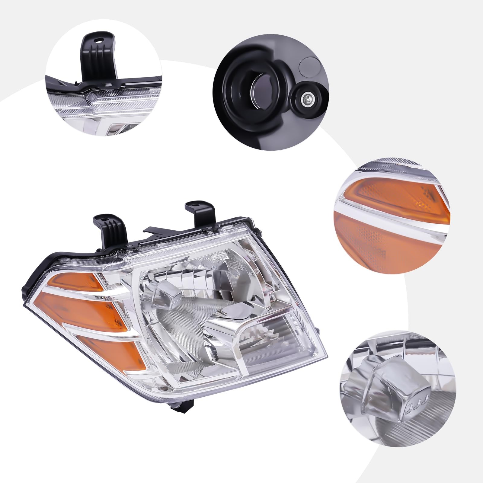 Headlight Assembly For Nissan Frontier Pickup Truck Halogen Headlights (RH)