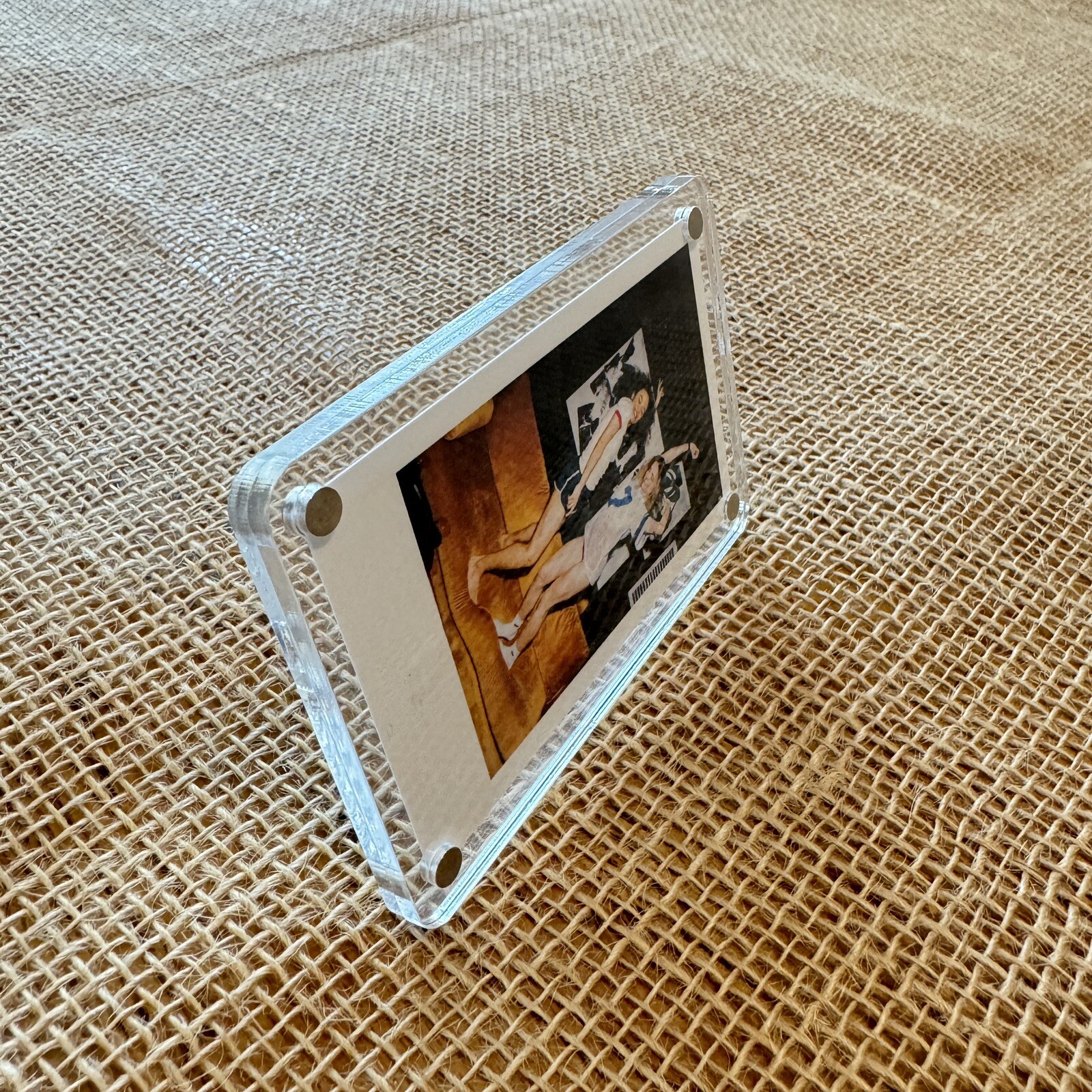 2 Pack - Instax Mini Acrylic Magnetic Picture Frame 2x3" Clear