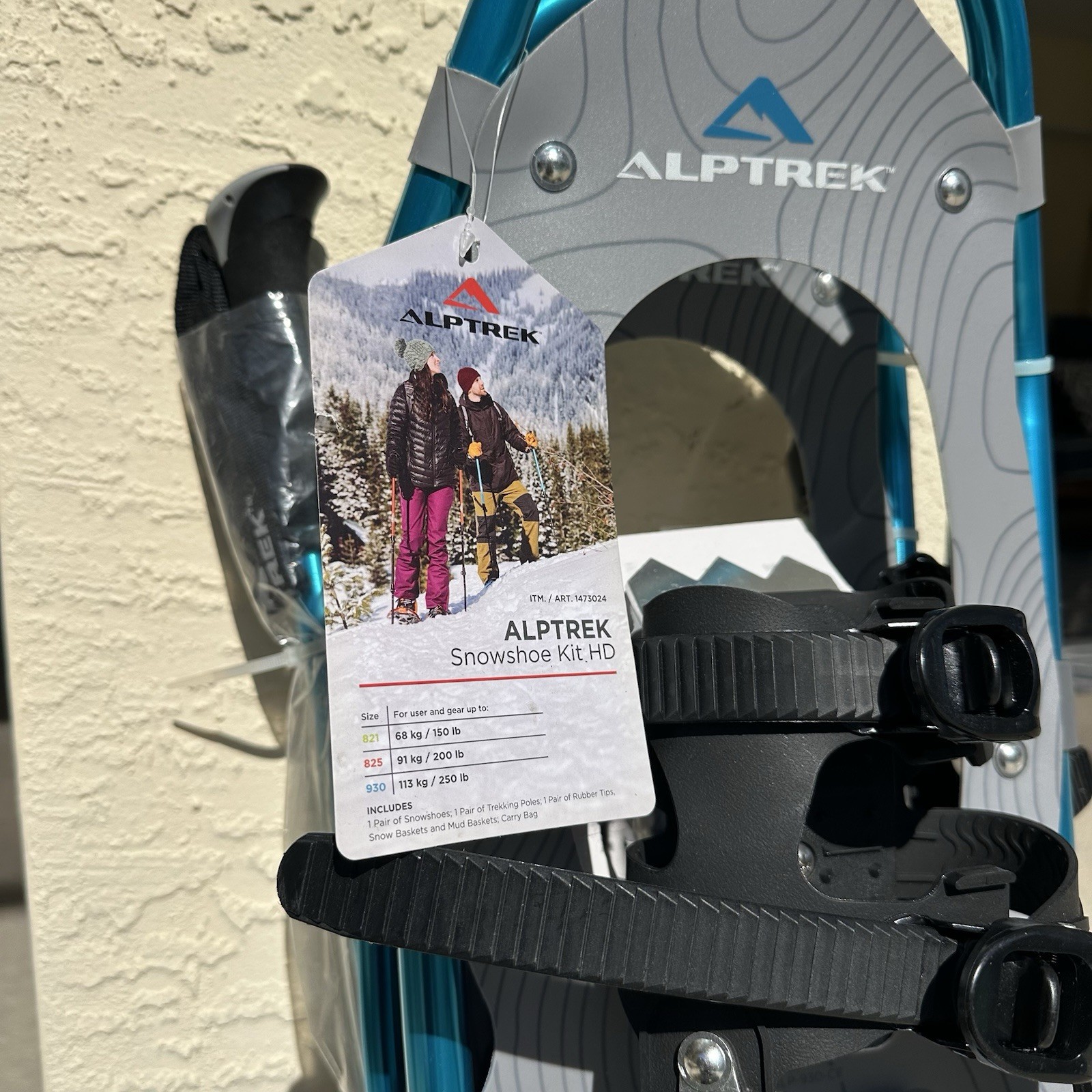 Alptrek 930 HD Snowshoes Kit – 7075 Aluminum Frame, Poles & Carry Bag