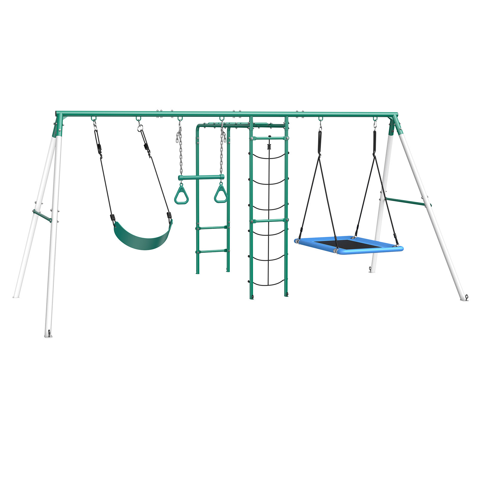 550lbs Metal Swing Set for Kids Playground Set Outdoor Backyard Play Heavy Duty