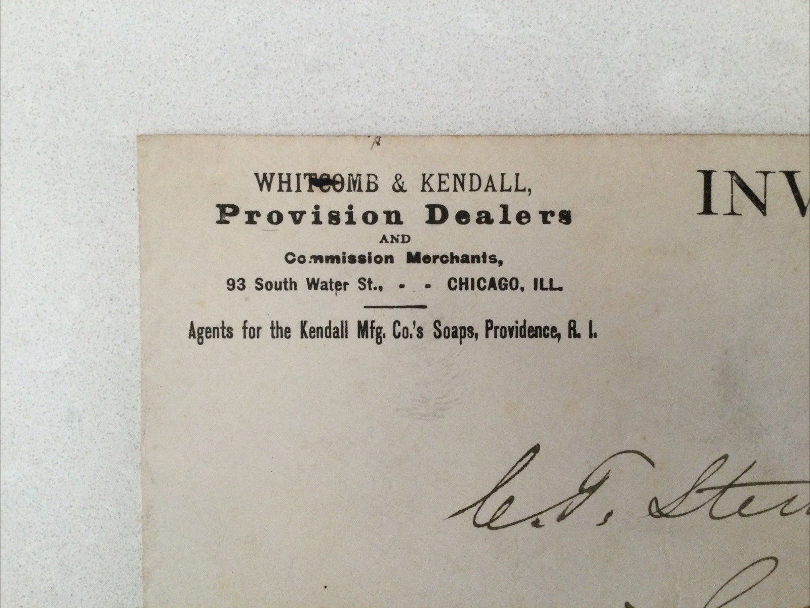 1870s Whitcomb & Kendall Chicago Sycamore Illinois Ad Postal Cover Scott #182 1c