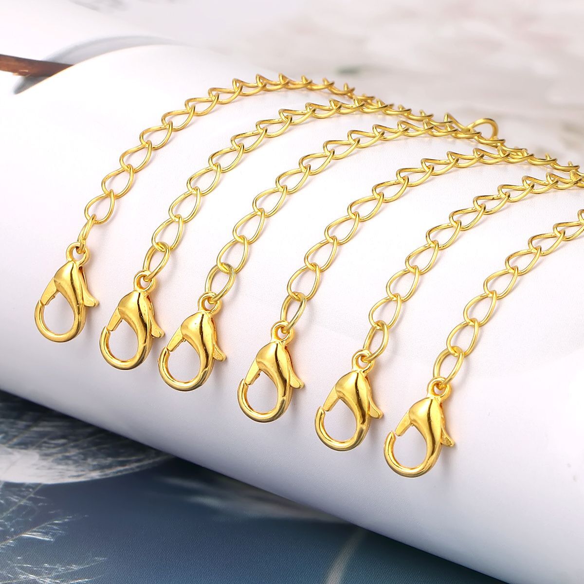 12pcs Stainless Steel Necklace Bracelet Extender Chain Extenders Silver/Gold