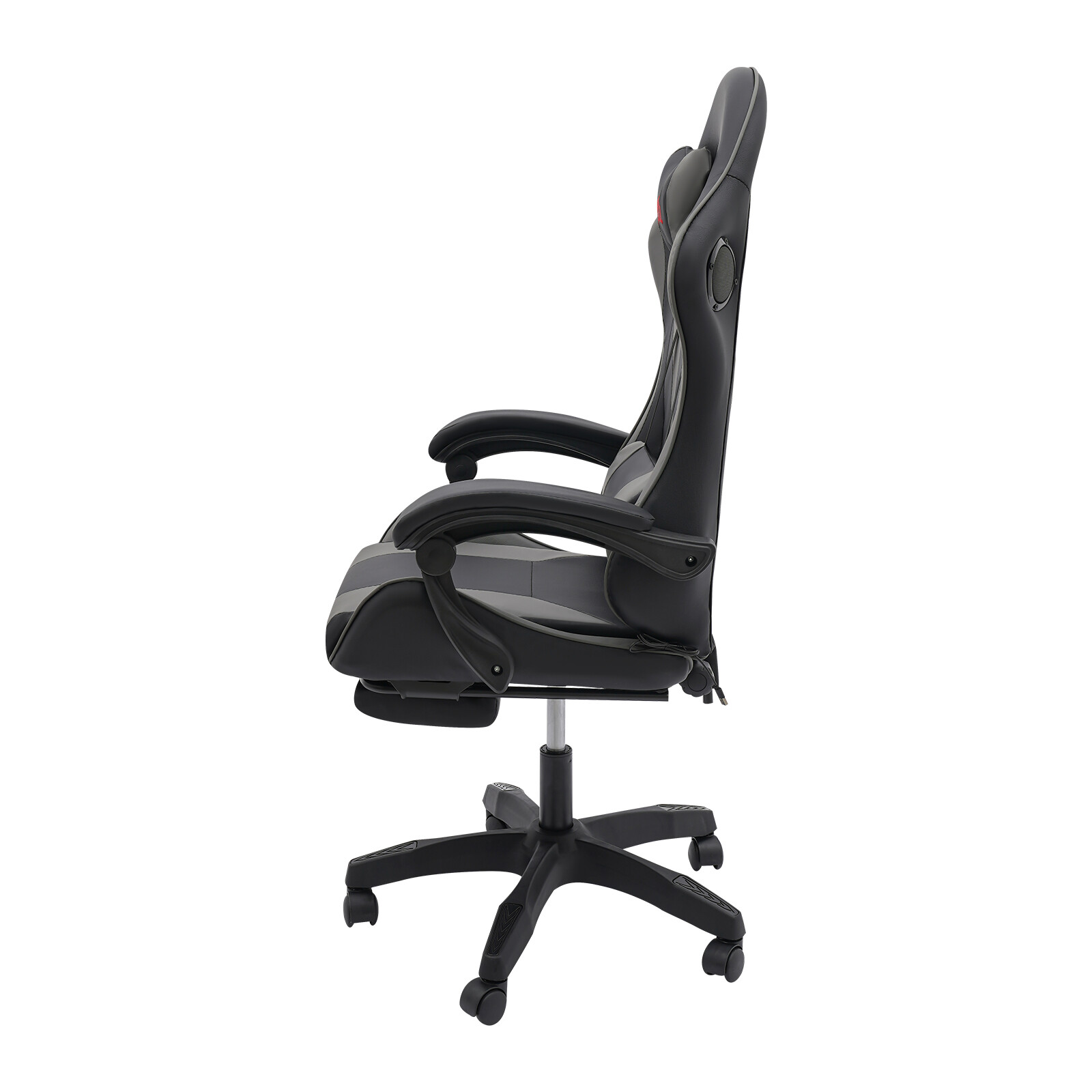 Gaming Chair Bluetooth Speaker Ergonomic Office Chair W/ Lumbar Pillow 5 Wheels