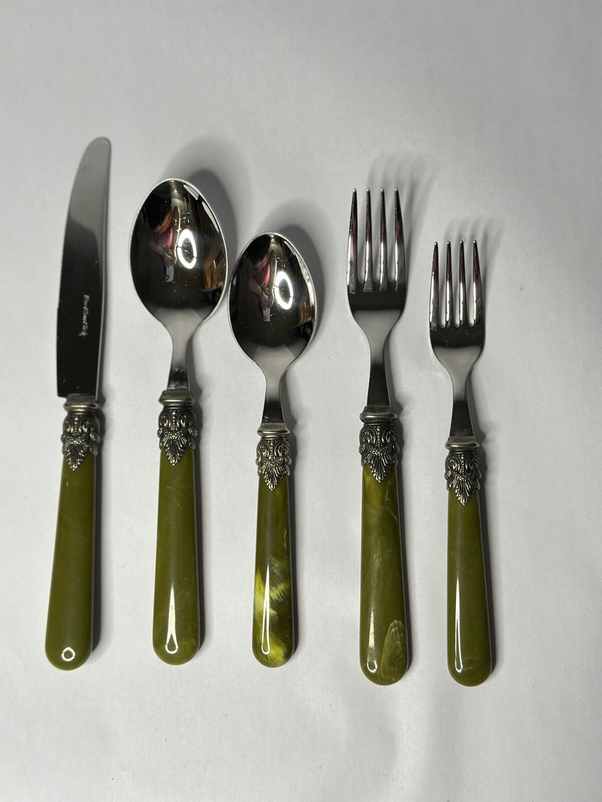 Eme Italy Flatware NAPOLEON TORTOISE 5pcs Place Setting Forks Spoons Knives