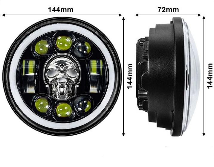 5-3/4" 5.75 LED Headlight High Low for Harley Sportster XL 883 1200 Dyna W3M0