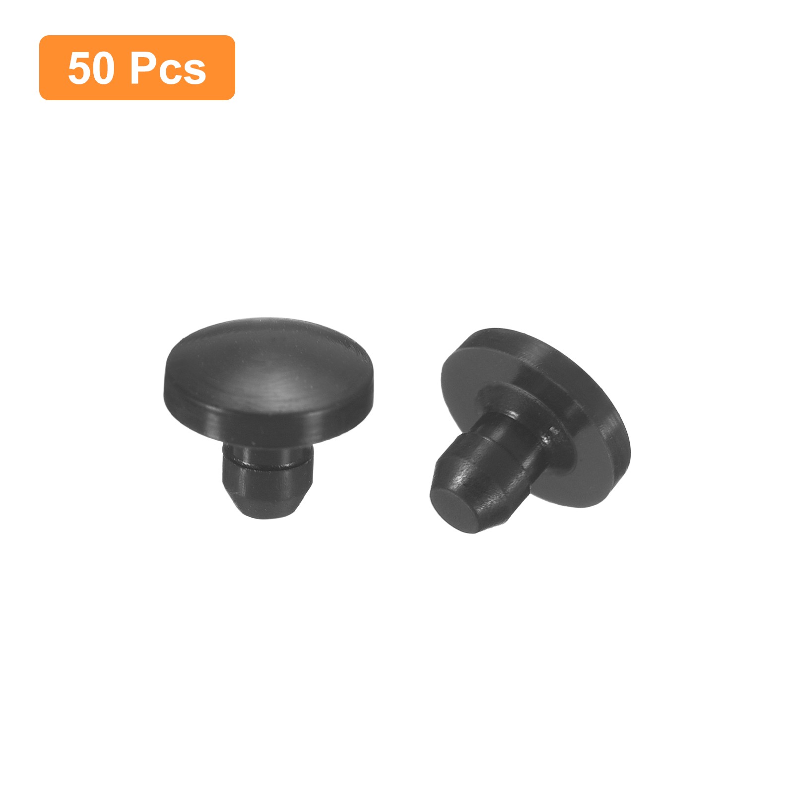 50Pcs Silicone Plugs Rubber Round Hole Plugs for 2.5-3mm Hole Black