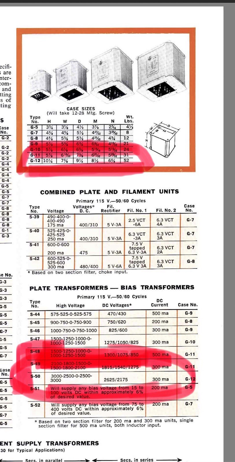 UTC S-50 PLATE TRANSFORMER 3000-2500-0-2500-3000 / 2625 / 2175 V / 300 MA