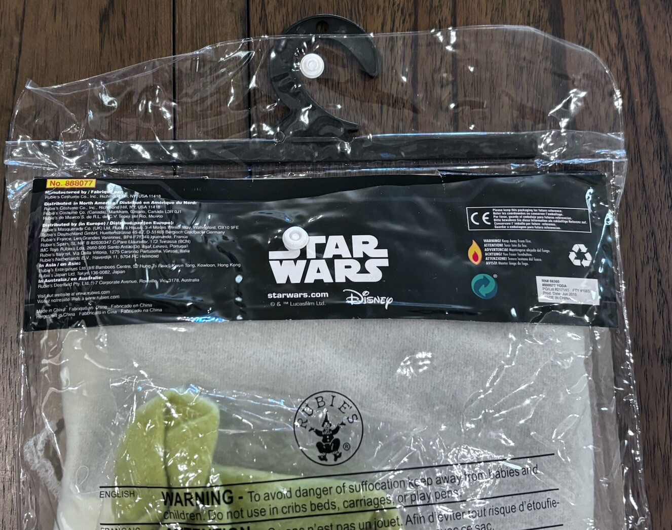 Star Wars Yoda Toddler Halloween Costume Rubies #888077 size 24M Pre-owned Cool