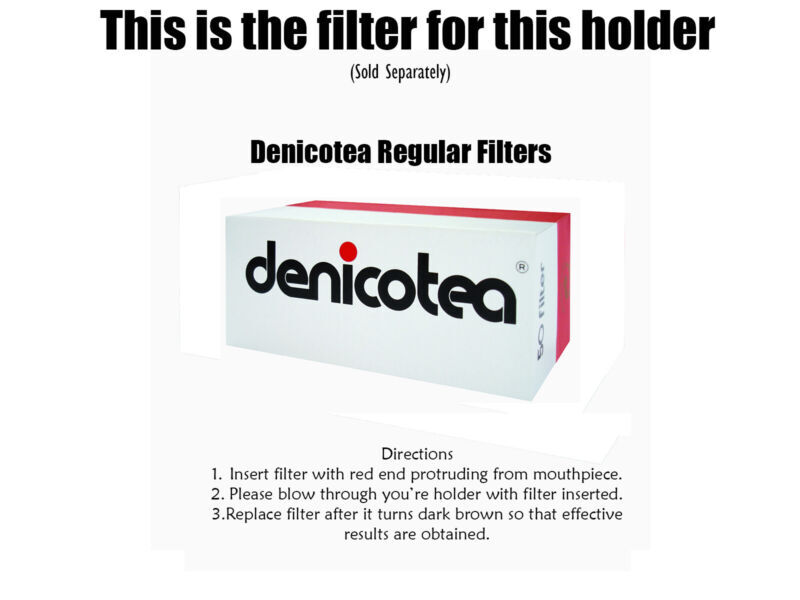 Denicotea Miny Ejector - Gold Cigarette Holder with 10 Free Filters 20208
