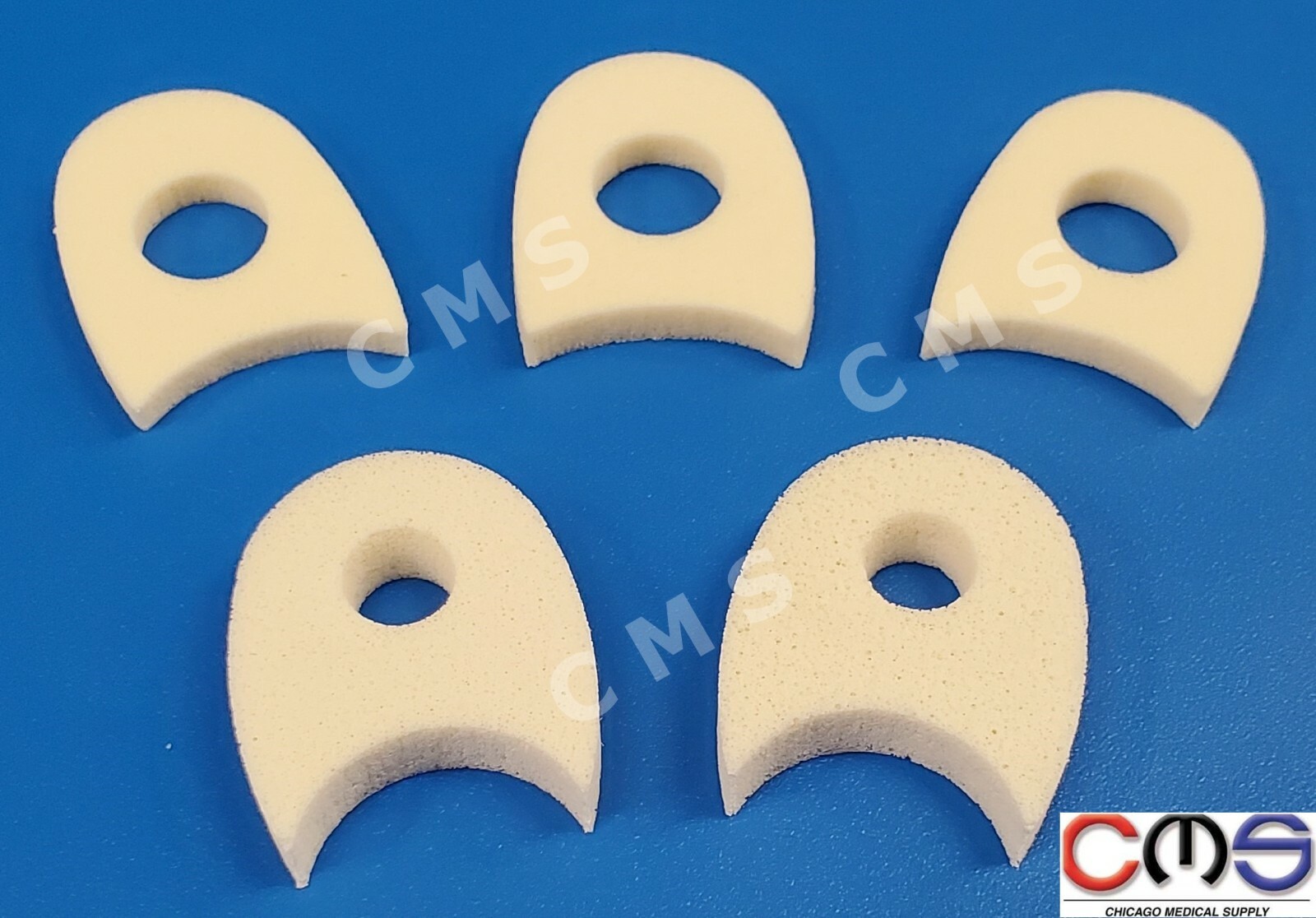 CMS Foam Corn Pads / Toe Separators Spreaders With Aperture 1/8" or 1/4" 100/BG
