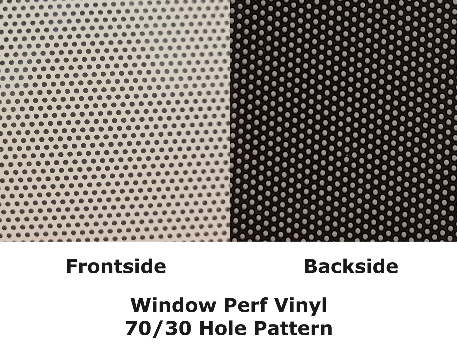 Window Perf White & Black Print Vinyl One-Way Vision Decal 70/30 Solvent & Latex