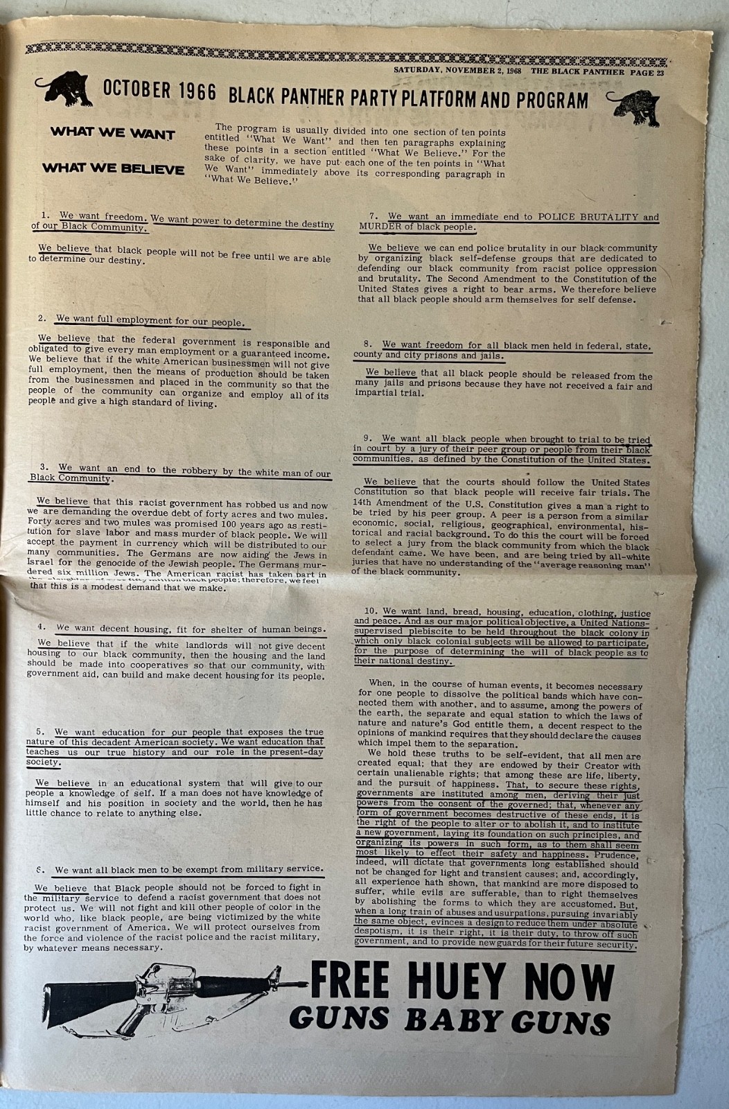 The Black Panther 1968 newspaper Political Posters Cleaver Newton Seale protest