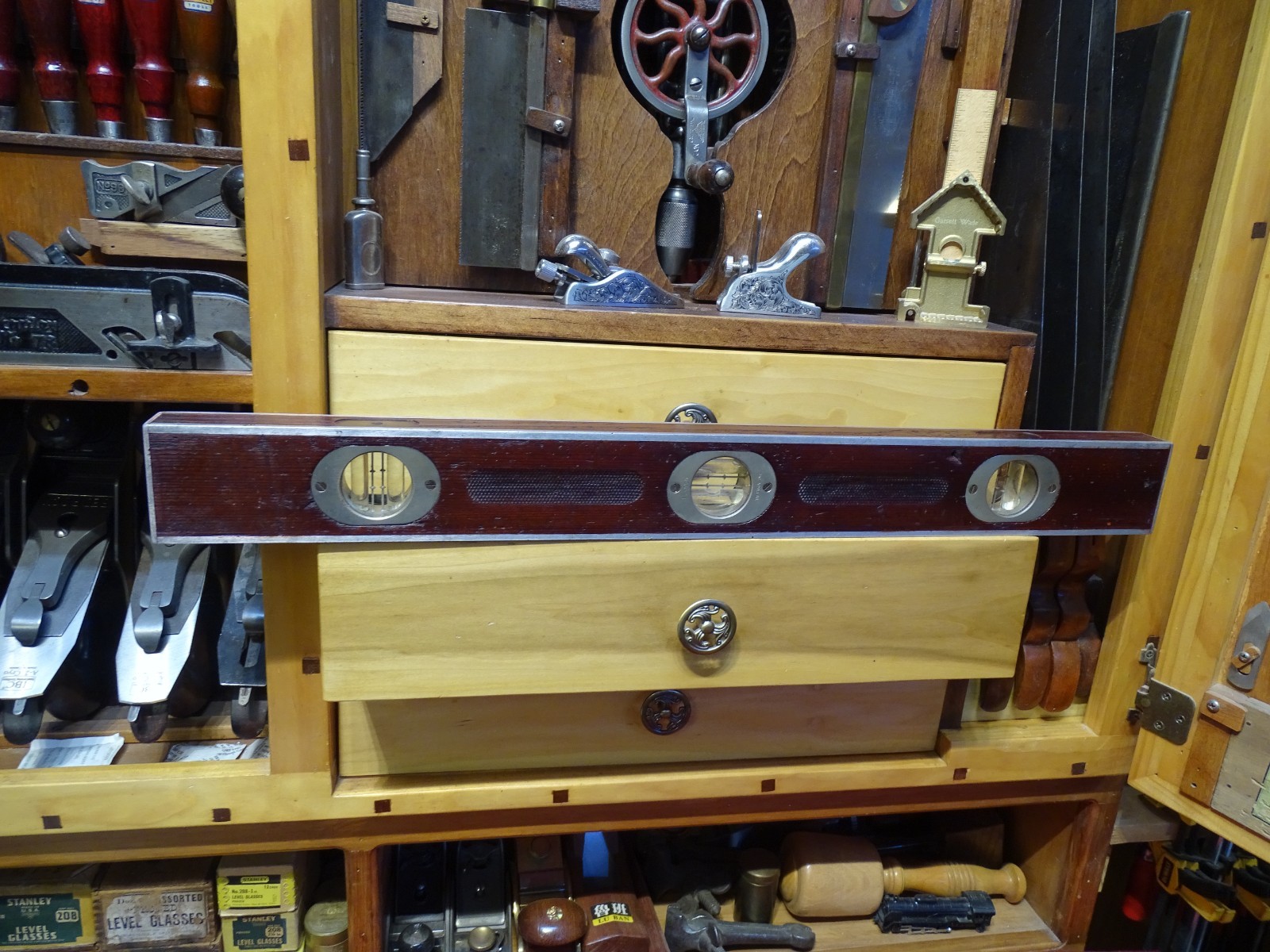 Goodell Pratt Roland Stetson Patent No 6024 Mahogany Aluminum Bound Level