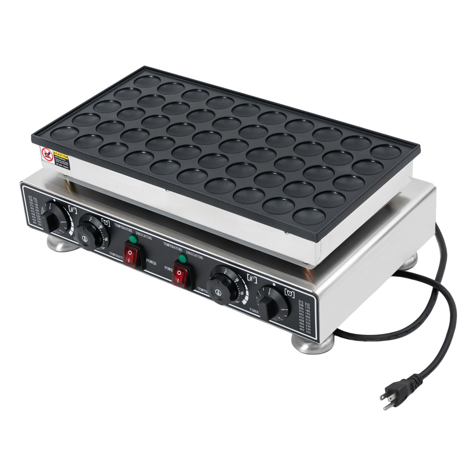 110 V 50 Hole Electric Dutch Poffertjes Mini Pancake Baker Maker Machine New