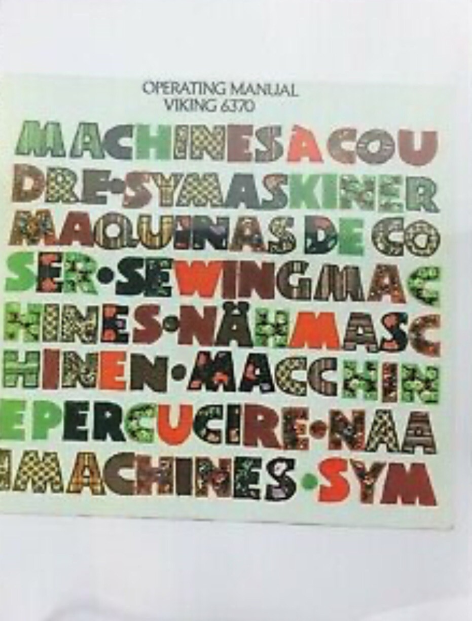 Husqvarna Viking 6370 Sewing Machine Manual User Guide Instructions Full Color