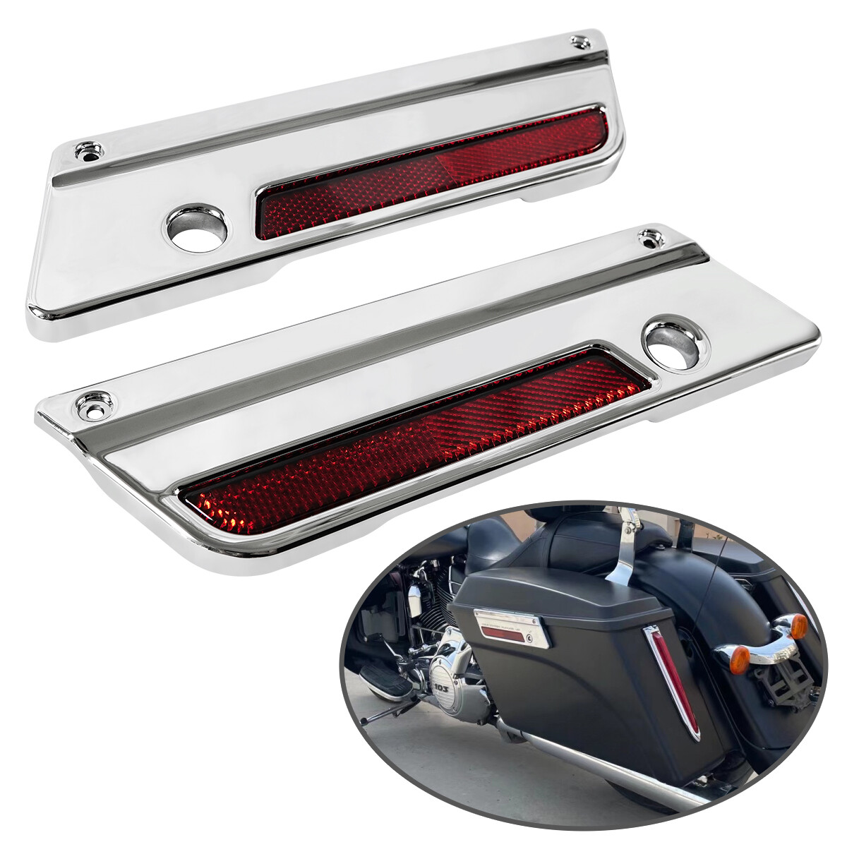 Saddle Bag Latch Lids Hardware Hinge Lock Kit For Harley Touring Model 1993-2013