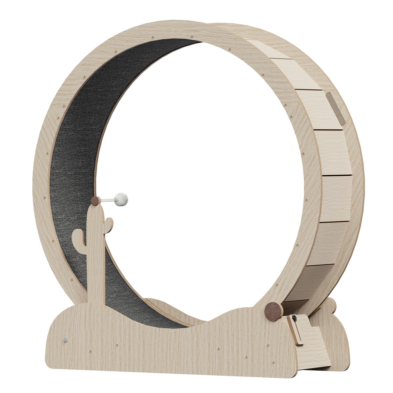 43" Cat Exercise Wheel for Indoor Cats Versatile Cat Toy Running Wheel Treadmill