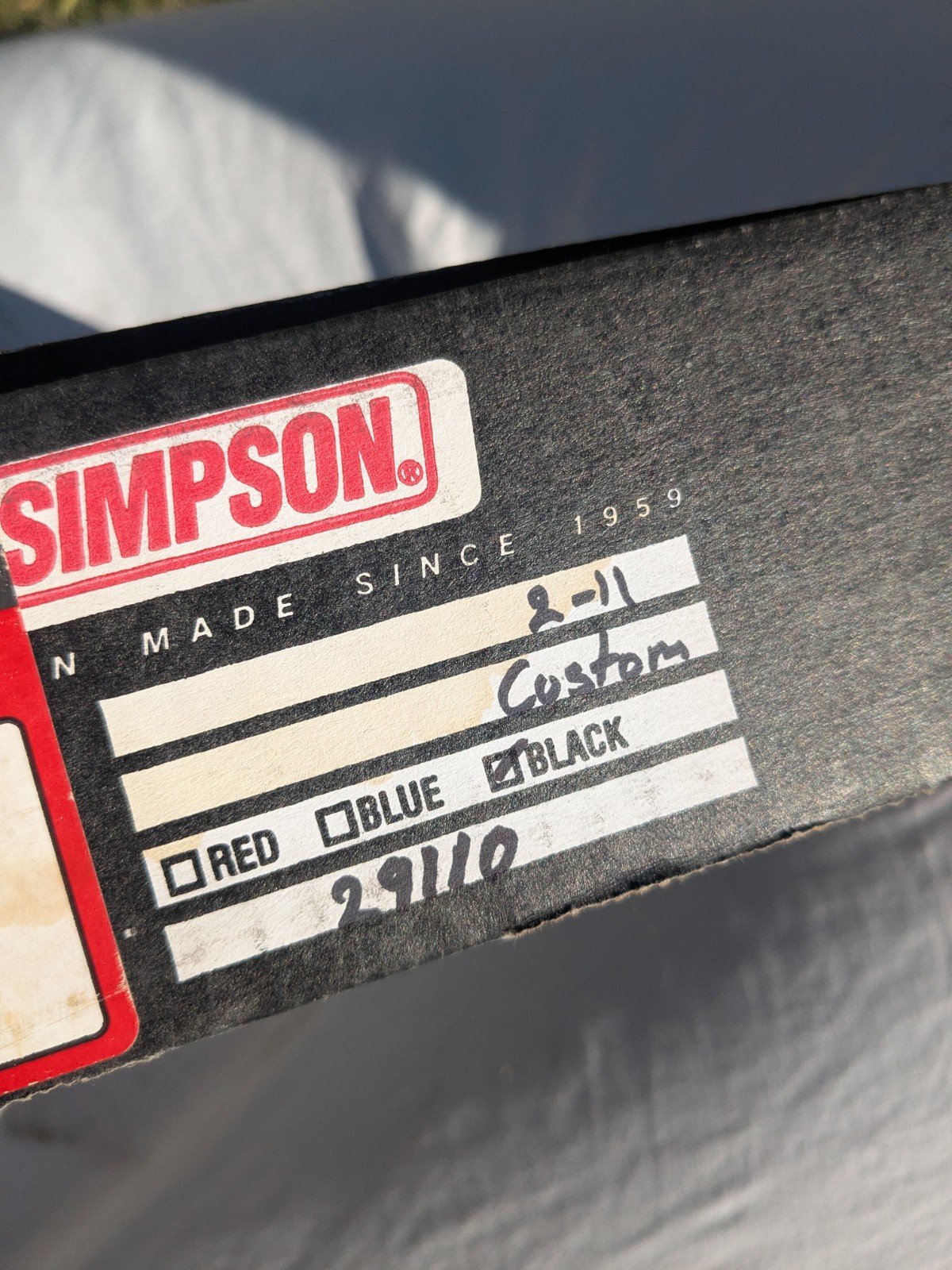 Vtg Simpson 55" Restraint Bolt In Pull Down Seatbelt Camlock 29110bk