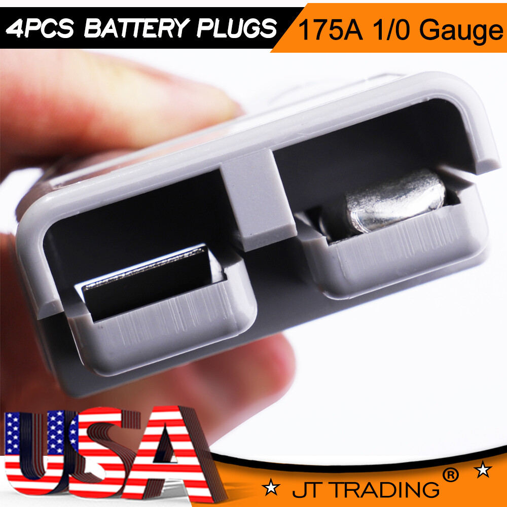4X Battery Plugs Quick Connect Disconnect Jumper Cable Connectors Winch 175A