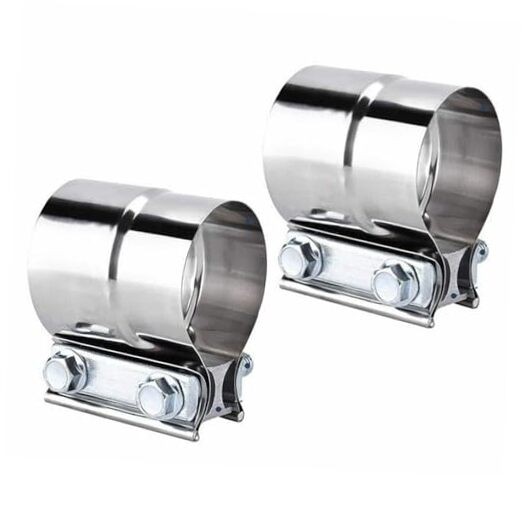3 Inch Exhaust Clamps, 3" Lap Joint Band Clamp Stainless 3 inches Od to Id