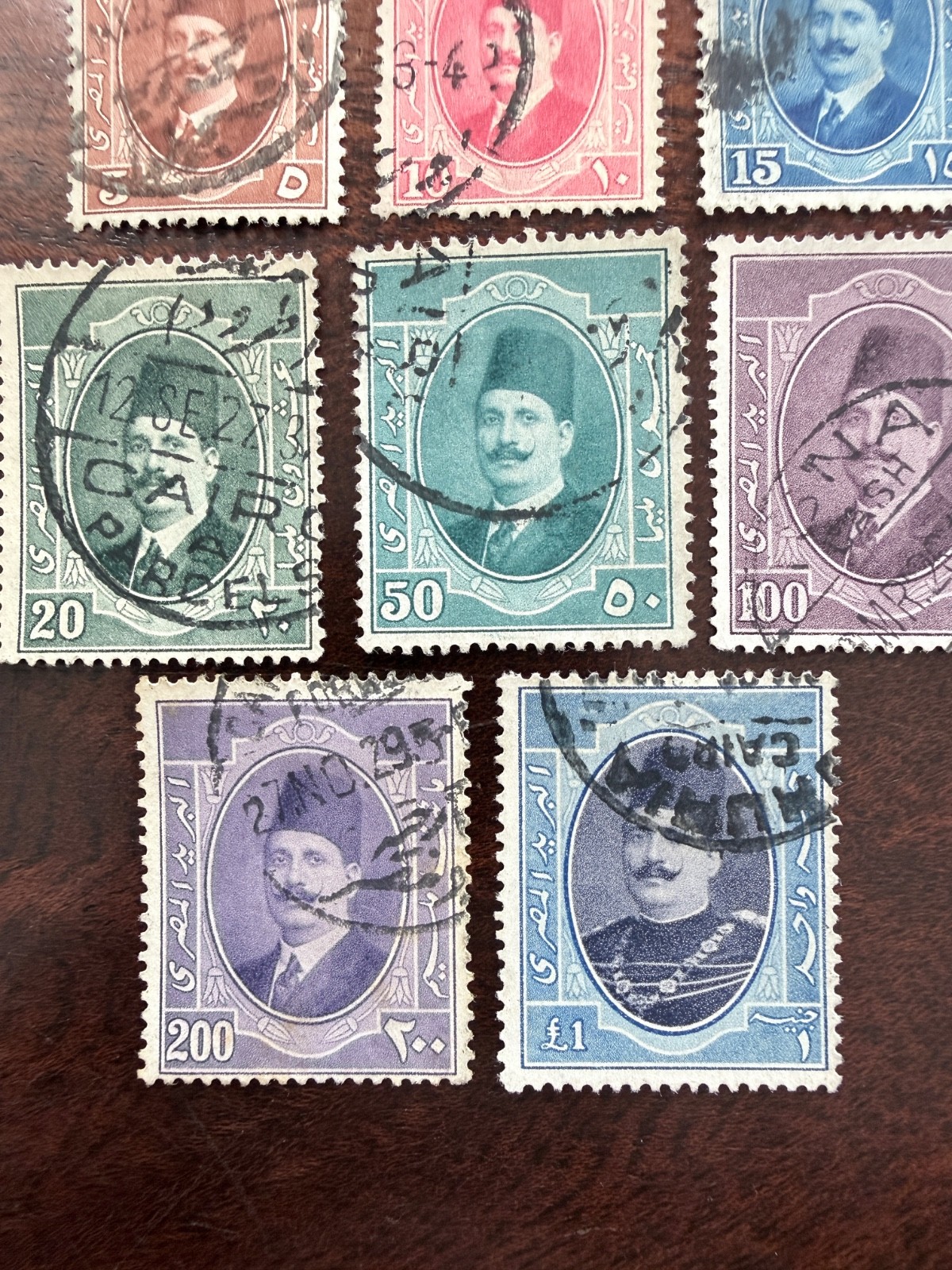 1923 Egypt King Fouad Complete Used Set 12 Stamps