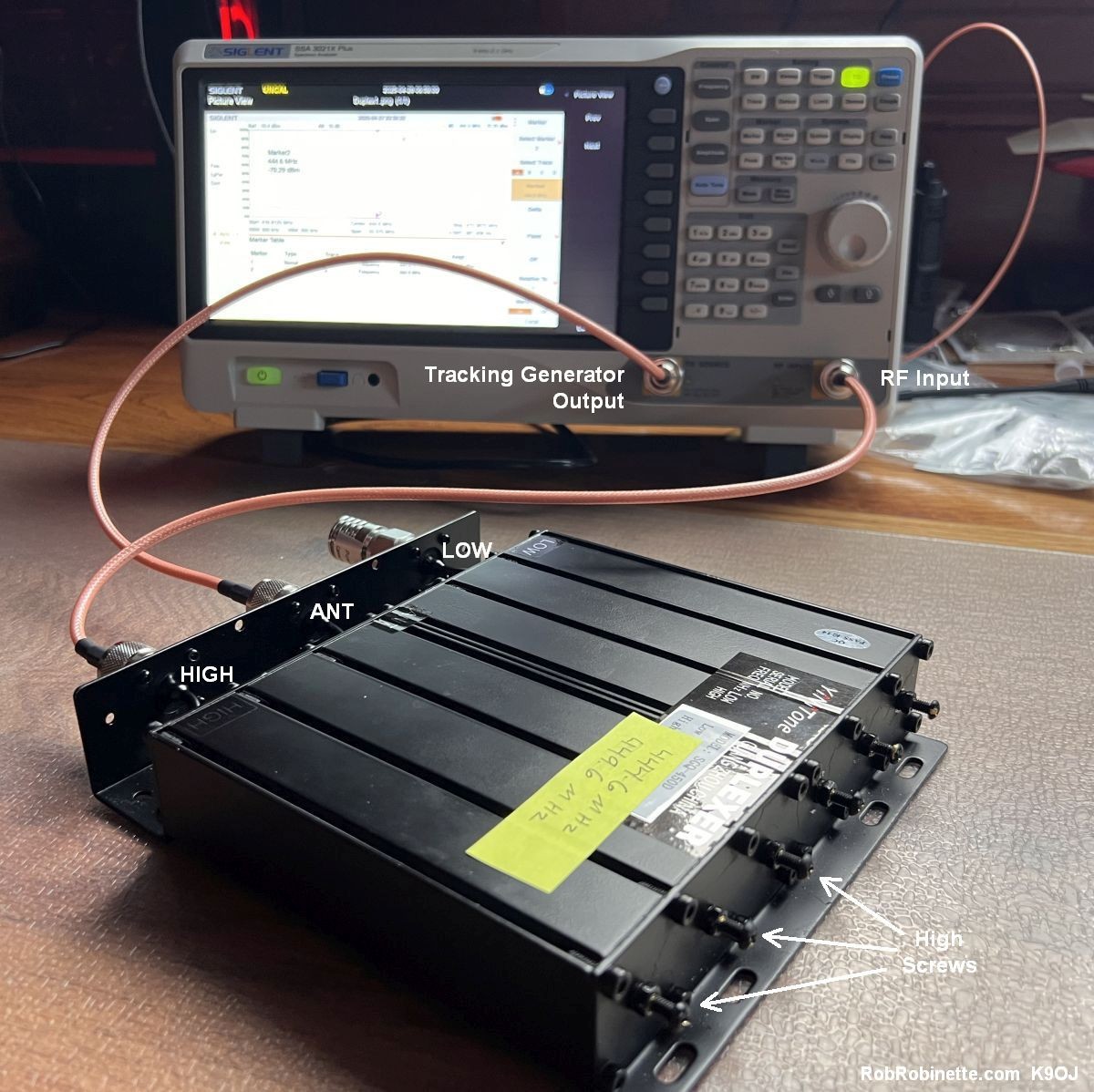 50W UHF 440-490MHz 6 Cavity Duplexer N-Type; Ships Tuned in 24-48 Hours